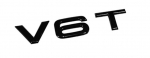 Audi V6T Schriftzug Black Edition